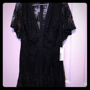 Lace black romper